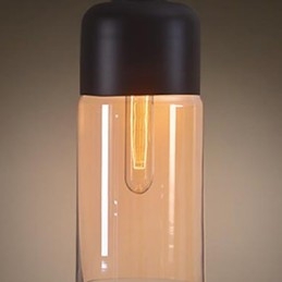WestMenLights Élégant abat-jour bouteille DIY Plafonnier Suspension en verre Éclairage Ampoule Edison Maison