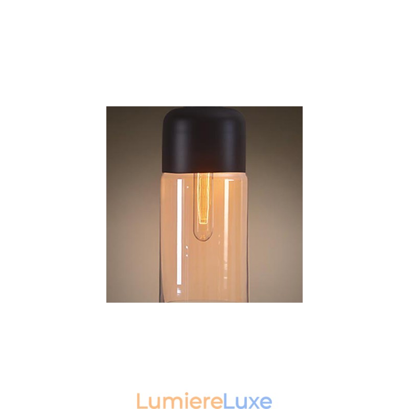 WestMenLights Élégant abat-jour bouteille DIY Plafonnier Suspension en verre Éclairage Ampoule Edison Maison