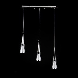 Suspension 3 lumières moderne contemporaine en métal