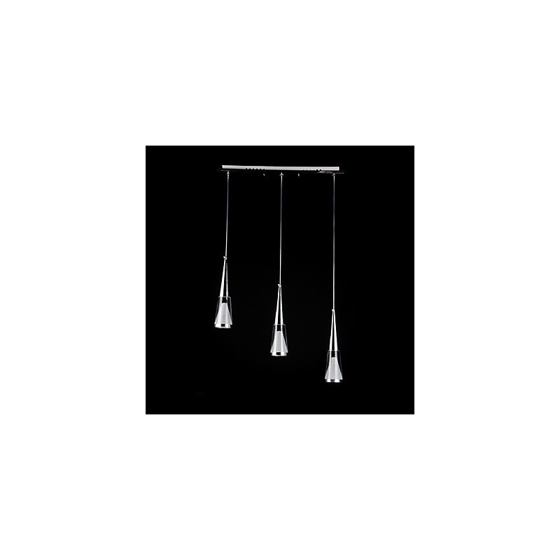 Suspension 3 lumières moderne contemporaine en métal