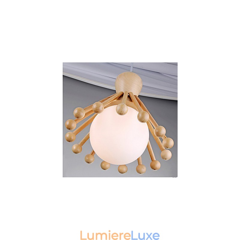 Lustre de jardin en bois Lustre nordique simple en bois