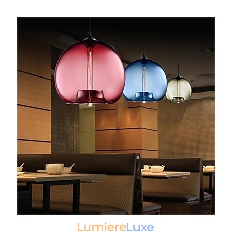 Lampe suspendue rétro créative en verre à tête unique, style café dans un bocal à poissons rouges Lampe suspendue rétro créative en verre à tête unique, style café dans un bocal à poissons rouges