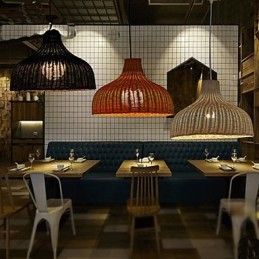 Lustre en bambou simple et créatif à une tête To Ri