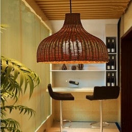 Lustre en bambou simple et créatif à une tête To Ri
