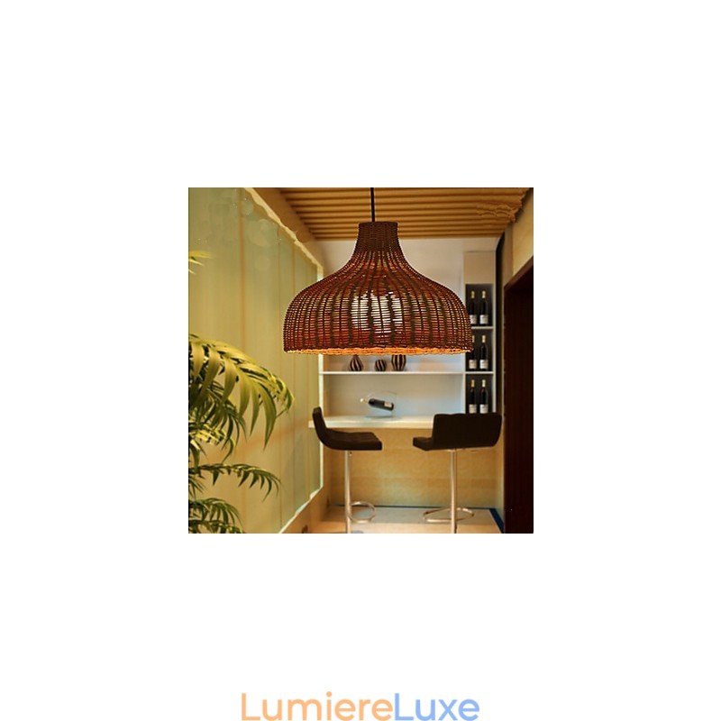 Lustre en bambou simple et créatif à une tête To Ri