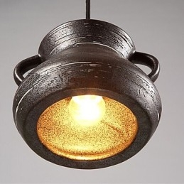 Lustre suspendu en céramique de style rétro pour salon de thé