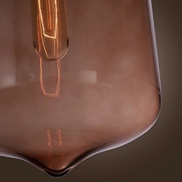 Suspension moderne en verre 70 W au design bouteille transparente