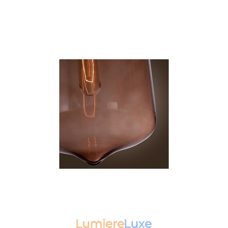 Suspension moderne en verre 70 W au design bouteille transparente