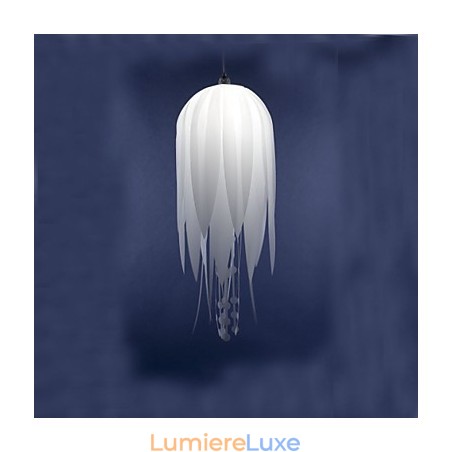 Suspension Moderne Minimaliste Blanche 1 Lumière Métal et Suspension Moderne Minimaliste Blanche 1 Lumière Métal et
