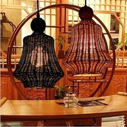 Lustre en rotin jacinthe