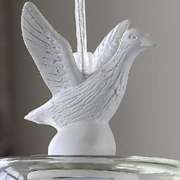 Lustre en verre à tête unique avec canetons et oiseaux Lustre pour repas