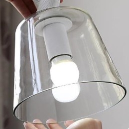 Lustre en verre à tête unique avec canetons et oiseaux Lustre pour repas