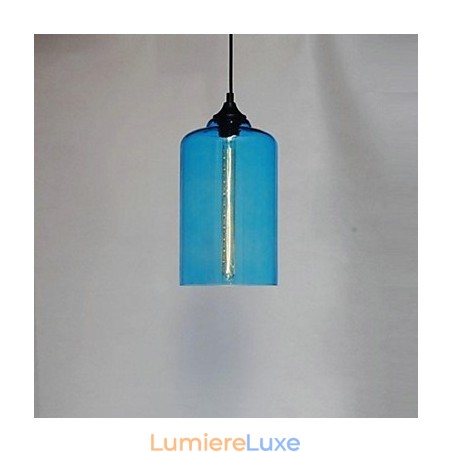 Suspension design bouteille 1 lumière, peinture concise en fer Suspension design bouteille 1 lumière, peinture concise en fer