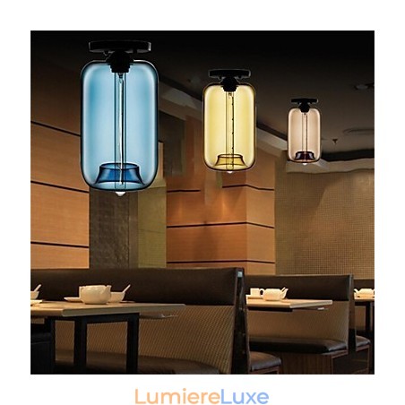 Lampe suspendue rétro créative en verre à tête unique, style café dans un bocal à poissons rouges Lampe suspendue rétro créative en verre à tête unique, style café dans un bocal à poissons rouges
