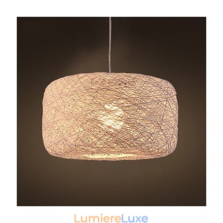 Lustre de mode européen moderne minimaliste pour la maison, lustre en rotin avec boules Lustre de mode européen moderne minimaliste pour la maison, lustre en rotin avec boules
