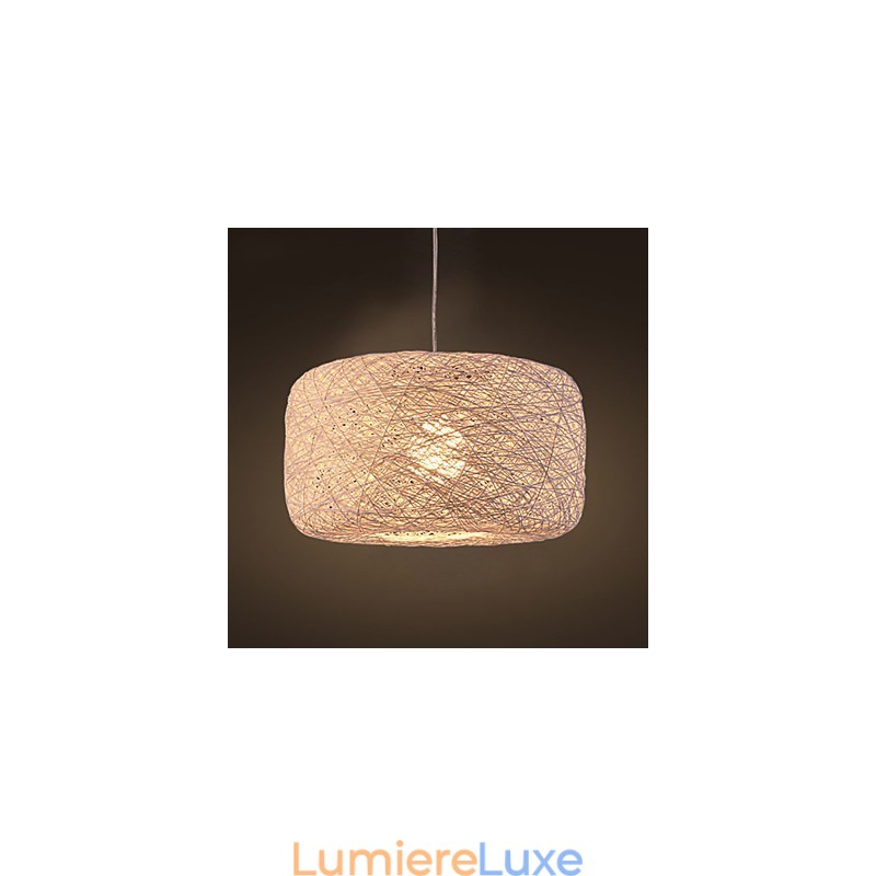 Lustre de mode européen moderne minimaliste pour la maison, lustre en rotin avec boules
