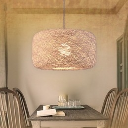 Lustre de mode européen moderne minimaliste pour la maison, lustre en rotin avec boules