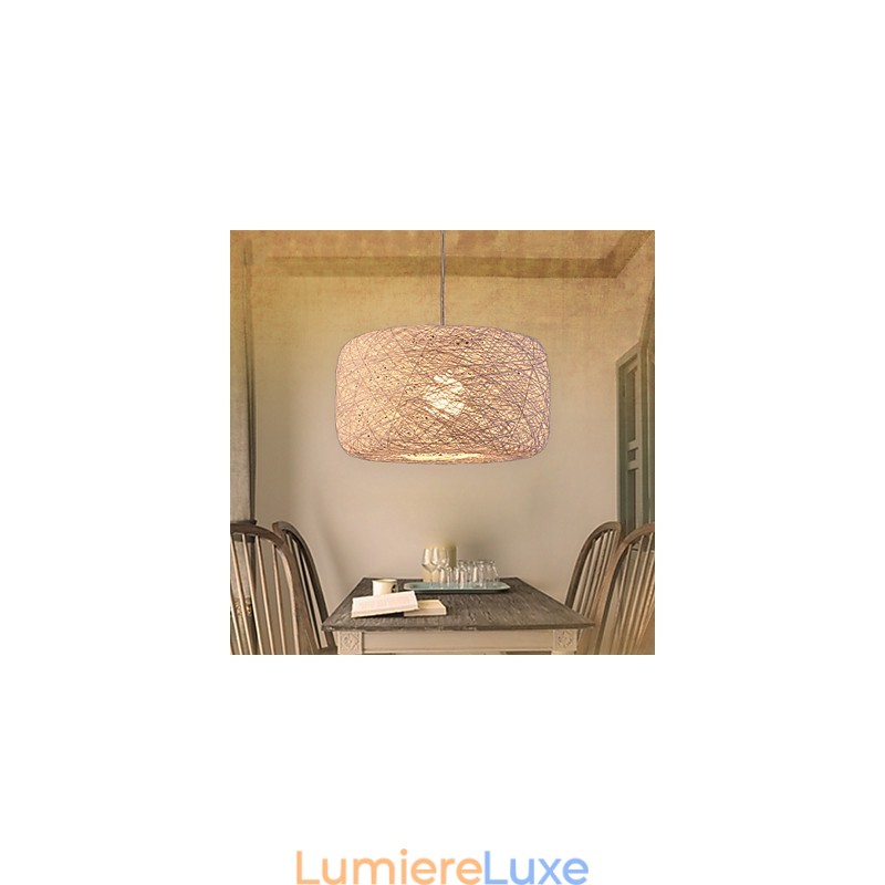 Lustre de mode européen moderne minimaliste pour la maison, lustre en rotin avec boules