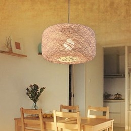 Lustre de mode européen moderne minimaliste pour la maison, lustre en rotin avec boules