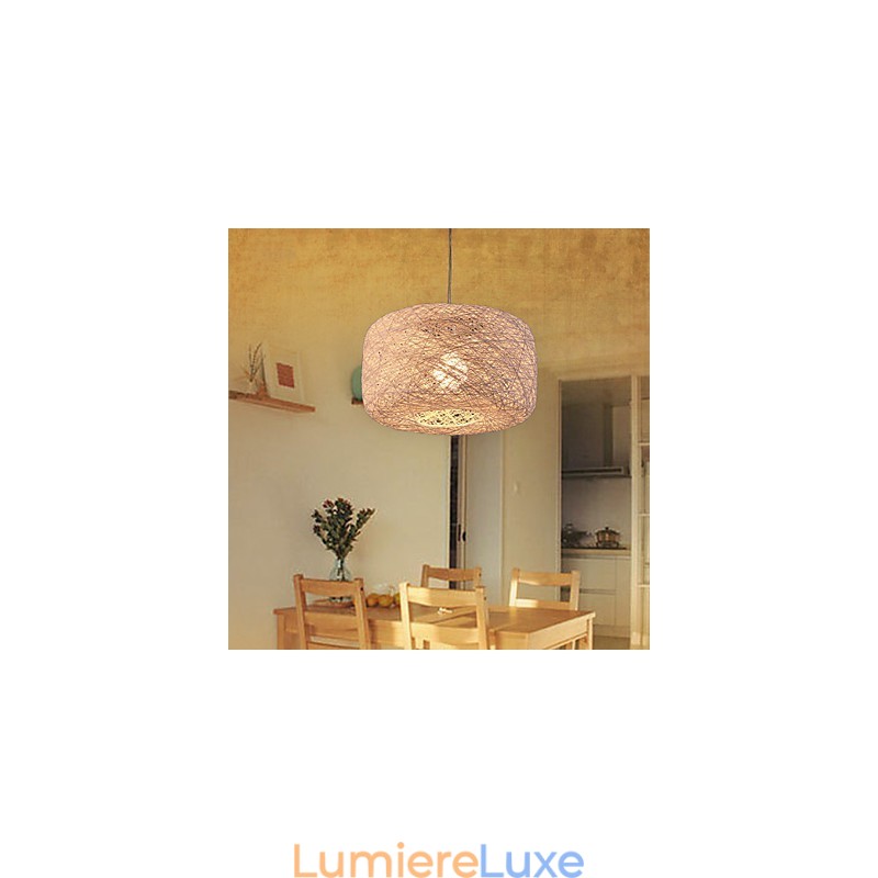 Lustre de mode européen moderne minimaliste pour la maison, lustre en rotin avec boules