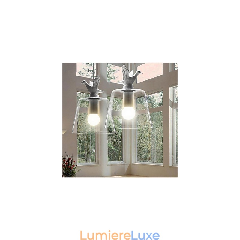 Lampe en verre à tête unique créative de style américain rétro, le café nordique