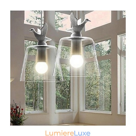 Lampe en verre à tête unique créative de style américain rétro, le café nordique Lampe en verre à tête unique créative de style américain rétro, le café nordique