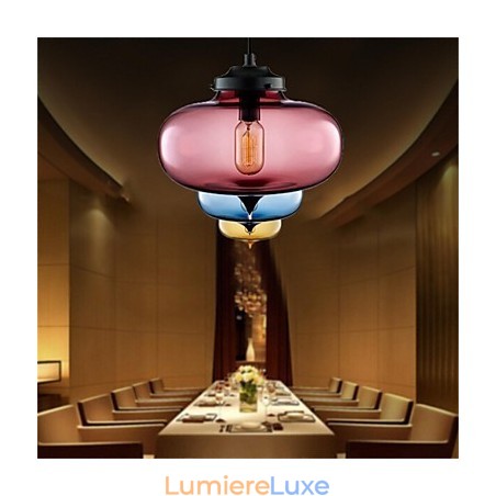 Lampe suspendue rétro créative en verre à tête unique, style café dans un bocal à poissons rouges Lampe suspendue rétro créative en verre à tête unique, style café dans un bocal à poissons rouges