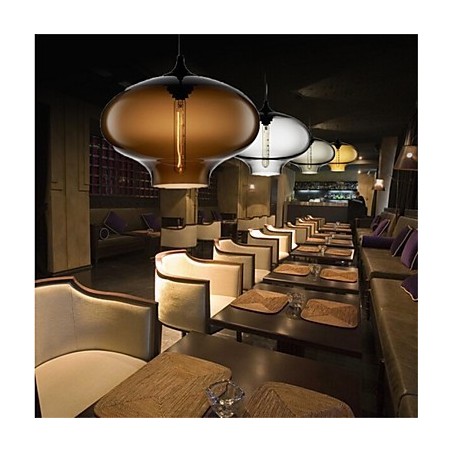 Lampe suspendue rétro créative à tête unique en verre, style café dans un bocal à poissons rouges Lampe suspendue rétro créative à tête unique en verre, style café dans un bocal à poissons rouges