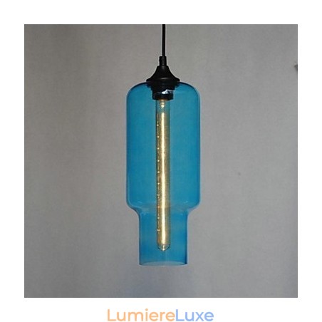 Suspension moderne en verre au design bulle marron Suspension moderne en verre au design bulle marron