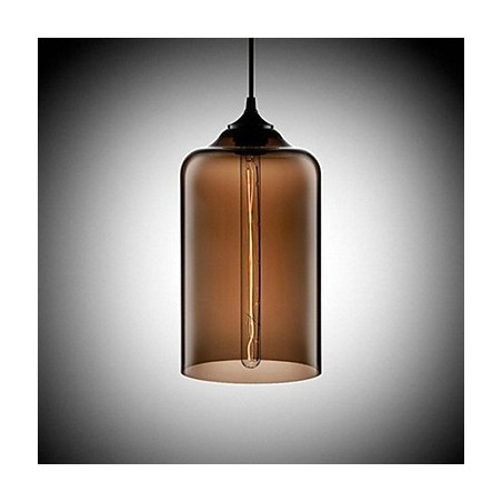 Suspension design bouteille 1 lumière, peinture concise en fer Suspension design bouteille 1 lumière, peinture concise en fer