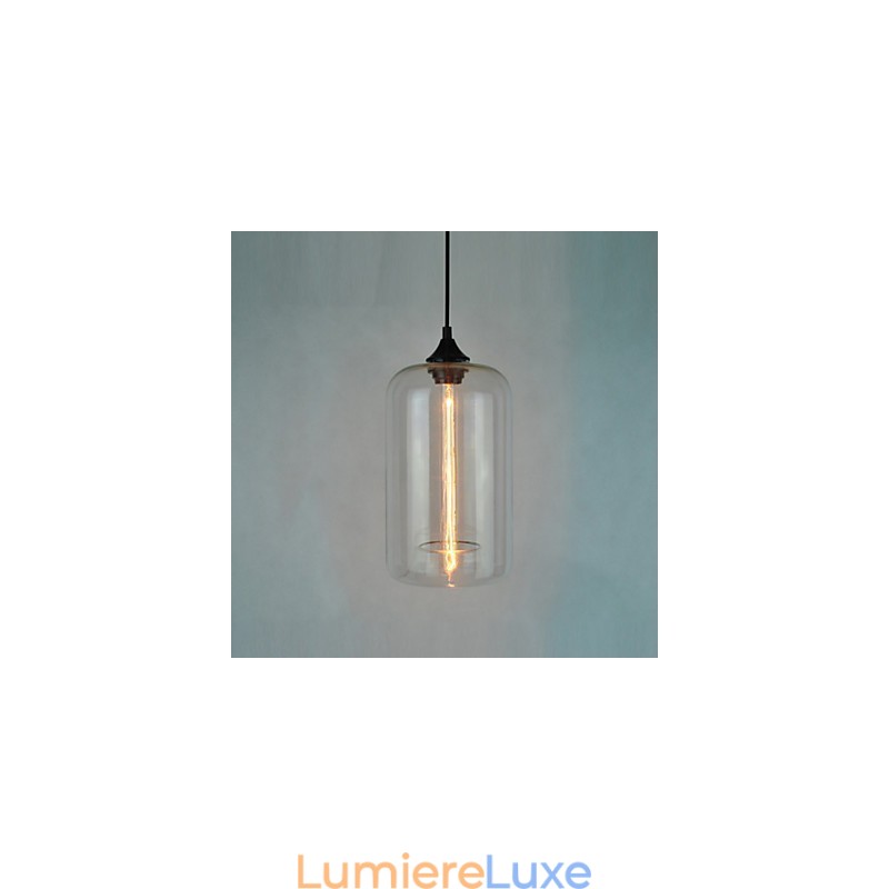 Suspension design bouteille 1 lumière peinture minimaliste en fer