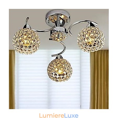 Plafonnier en cristal moderne absorbant la lumière du dôme Lustre suspendu assis Plafonnier en cristal moderne absorbant la lumière du dôme Lustre suspendu assis