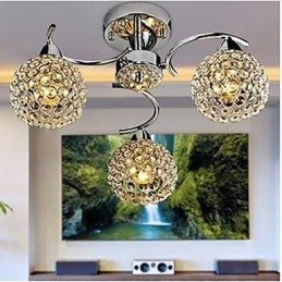 Plafonnier en cristal moderne absorbant la lumière du dôme Lustre suspendu assis