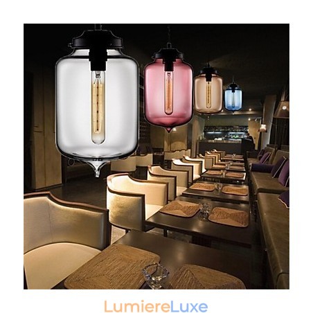 Lampe suspendue rétro créative en verre à tête unique, style café dans un bocal à poissons rouges Lampe suspendue rétro créative en verre à tête unique, style café dans un bocal à poissons rouges