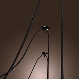 Lustre design vintage, ampoules incluses, suspension Living 10 lumières