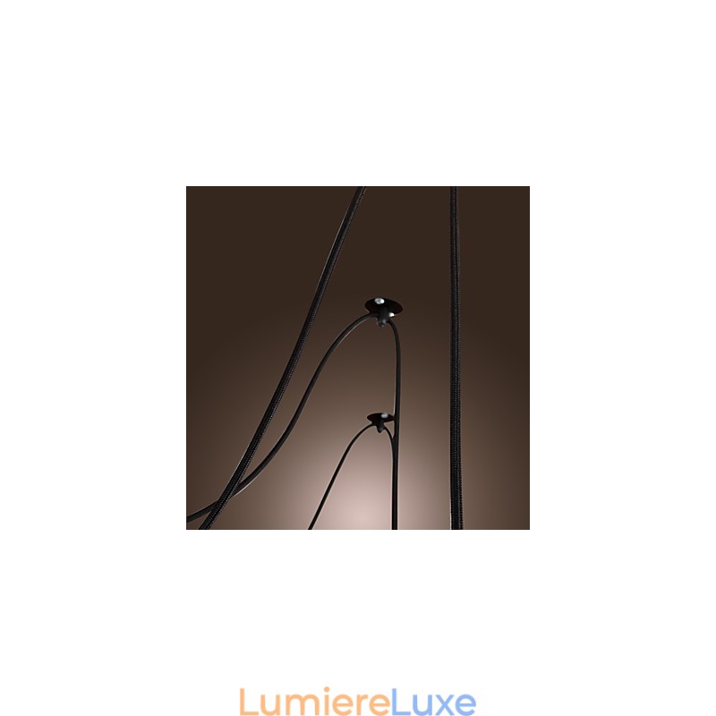 Lustre design vintage, ampoules incluses, suspension Living 10 lumières