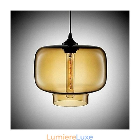 Suspension design bouteille 1 lumière, peinture concise en fer Suspension design bouteille 1 lumière, peinture concise en fer