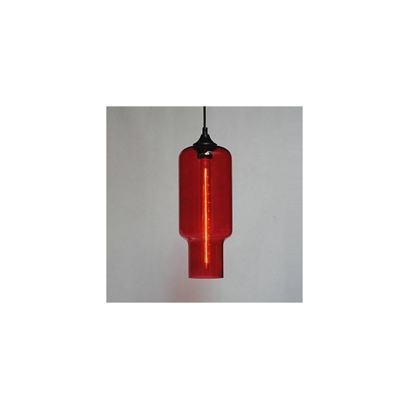 Suspension moderne en verre au design bulle marron