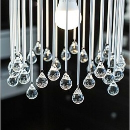 Suspension en métal, style mini, moderne, contemporain, traditionnel, classique, cristal, peinture