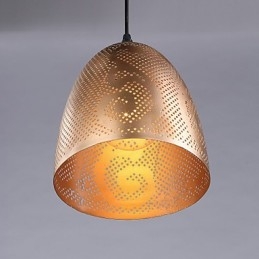 Lustre moderne en fer forgé doré