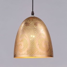 Lustre moderne en fer forgé doré