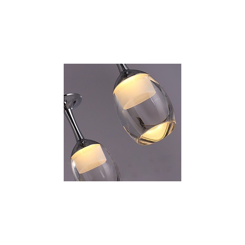 Suspensions 3 lumières rondes en métal, style contemporain et moderne