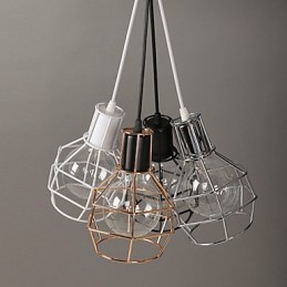 Suspension moderne en maille métallique, lampes suspendues simples, lampe suspendue de café