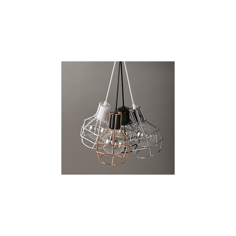 Suspension moderne en maille métallique, lampes suspendues simples, lampe suspendue de café