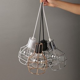 Suspension moderne en maille métallique, lampes suspendues simples, lampe suspendue de café