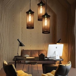 Suspension créative en maille métallique, lampes suspendues simples, lampe suspendue pour café