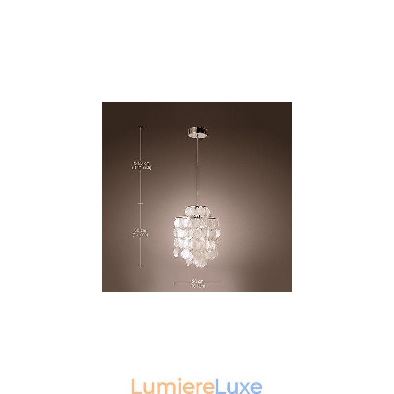 Suspension chromée de style mini contemporain moderne