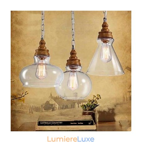 Lampes et lanternes en cristal effet grain de bois pour café Lampes et lanternes en cristal effet grain de bois pour café