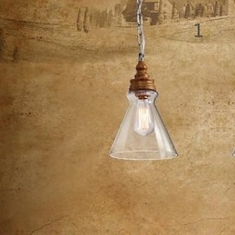 Lampes et lanternes en cristal effet grain de bois pour café