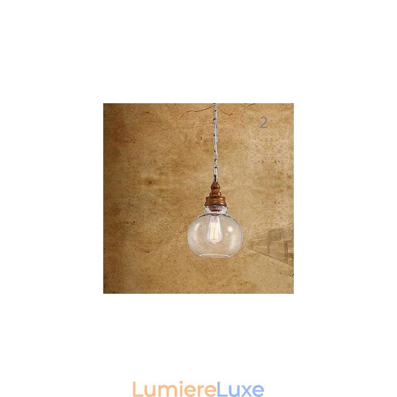 Lampes et lanternes en cristal effet grain de bois pour café